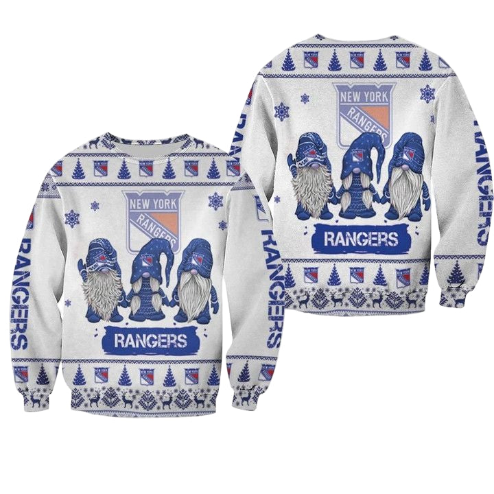 Christmas Gnomes New York Rangers Ugly Sweater Christmas 3D Sweater ? Usalast