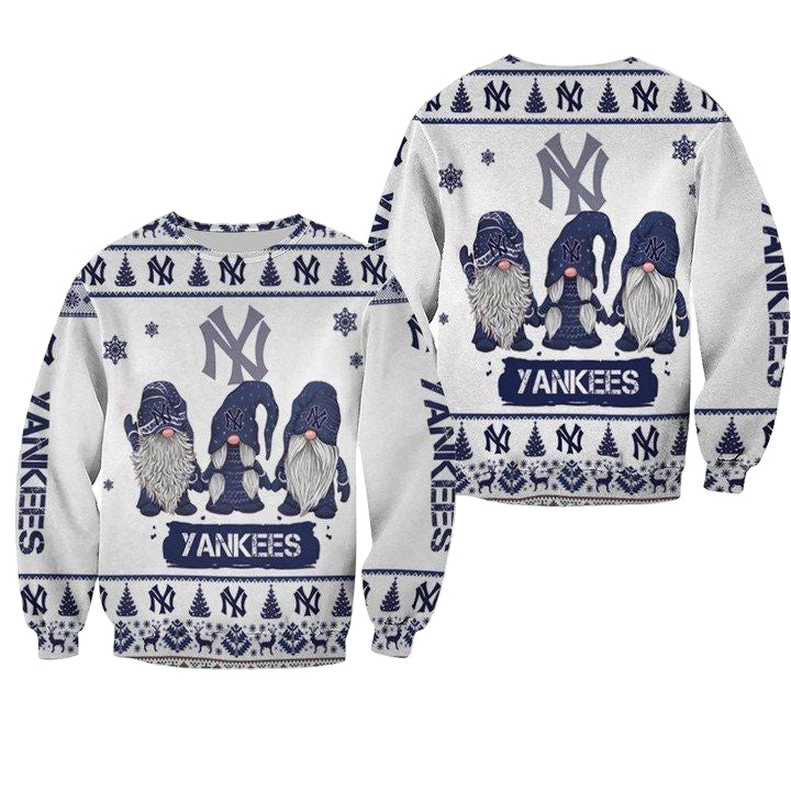 Christmas Gnomes New York Yankees Ugly Sweater Christmas 3D Sweater ? Usalast