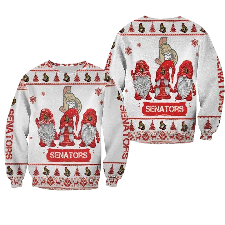 Christmas Gnomes Ottawa Senators Ugly Sweater Christmas 3D Sweater ? Usalast