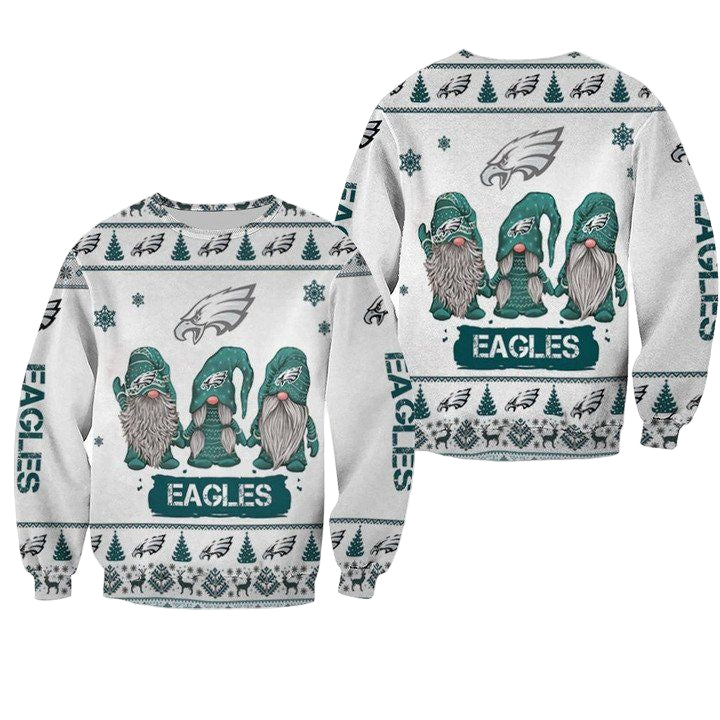 Christmas Gnomes Philadelphia Eagles Ugly Sweater Christmas 3D Sweater ? Usalast
