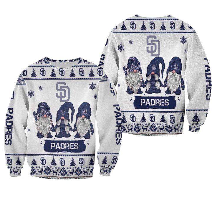Christmas Gnomes San Diego Padres Ugly Sweater Christmas 3D Sweater ? Usalast