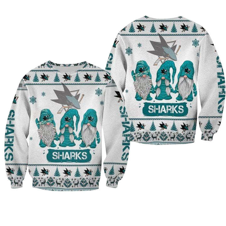 Christmas Gnomes San Jose Sharks Ugly Sweater Christmas 3D Sweater ? Usalast