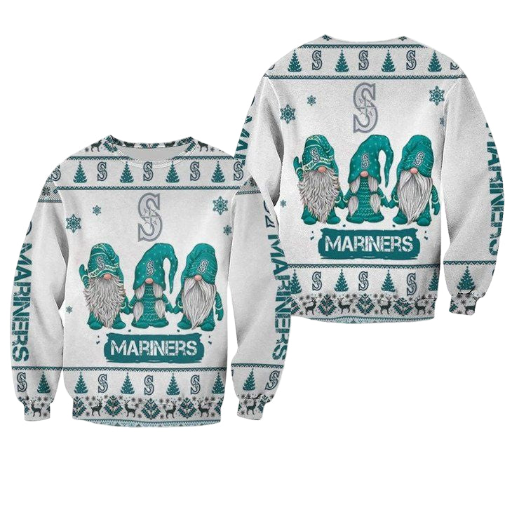 Christmas Gnomes Seattle Mariners Ugly Sweater Christmas 3D Sweater ? Usalast