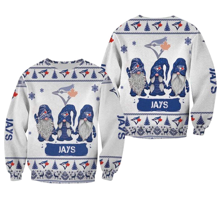 Christmas Gnomes Toronto Blue Jays Ugly Sweater Christmas 3D Sweater ? Usalast