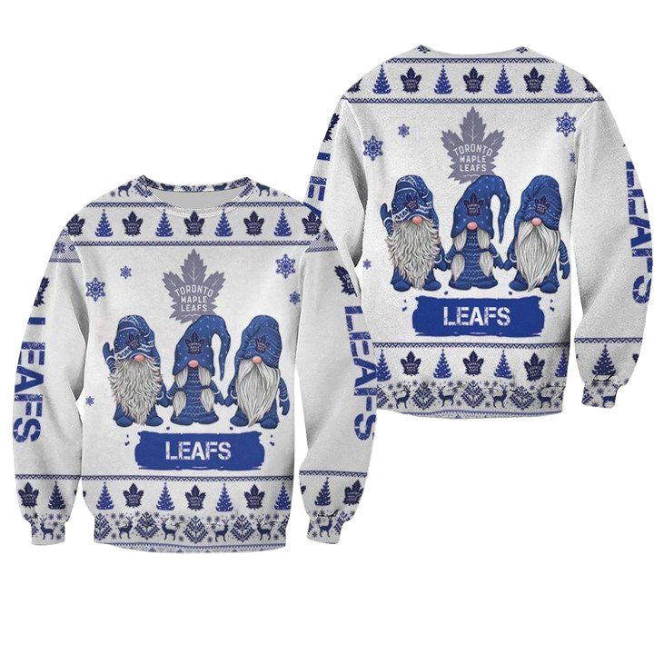 Christmas Gnomes Toronto Maple Leafs Ugly Sweater Christmas 3D Sweater ? Usalast