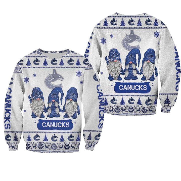 Christmas Gnomes Vancouver Canucks Ugly Sweater Christmas 3D Sweater ? Usalast
