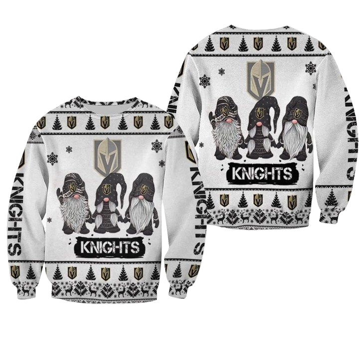 Christmas Gnomes Vegas Golden Knights Ugly Sweater Christmas 3D Sweater ? Usalast