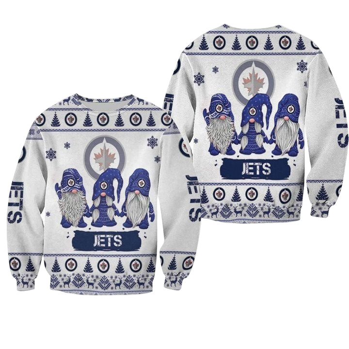 Christmas Gnomes Winnipeg Jets Ugly Sweater Christmas 3D Sweater ? Usalast
