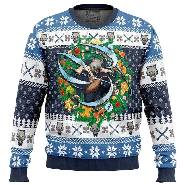 Christmas Hashibira Inosuke Demon Slayer Ugly Christmas Sweater ? Usalast
