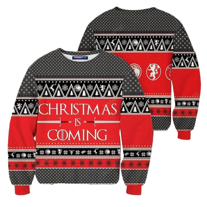 Christmas Is Coming Game Of Throne Ugly Christmas Sweater ? Usalast