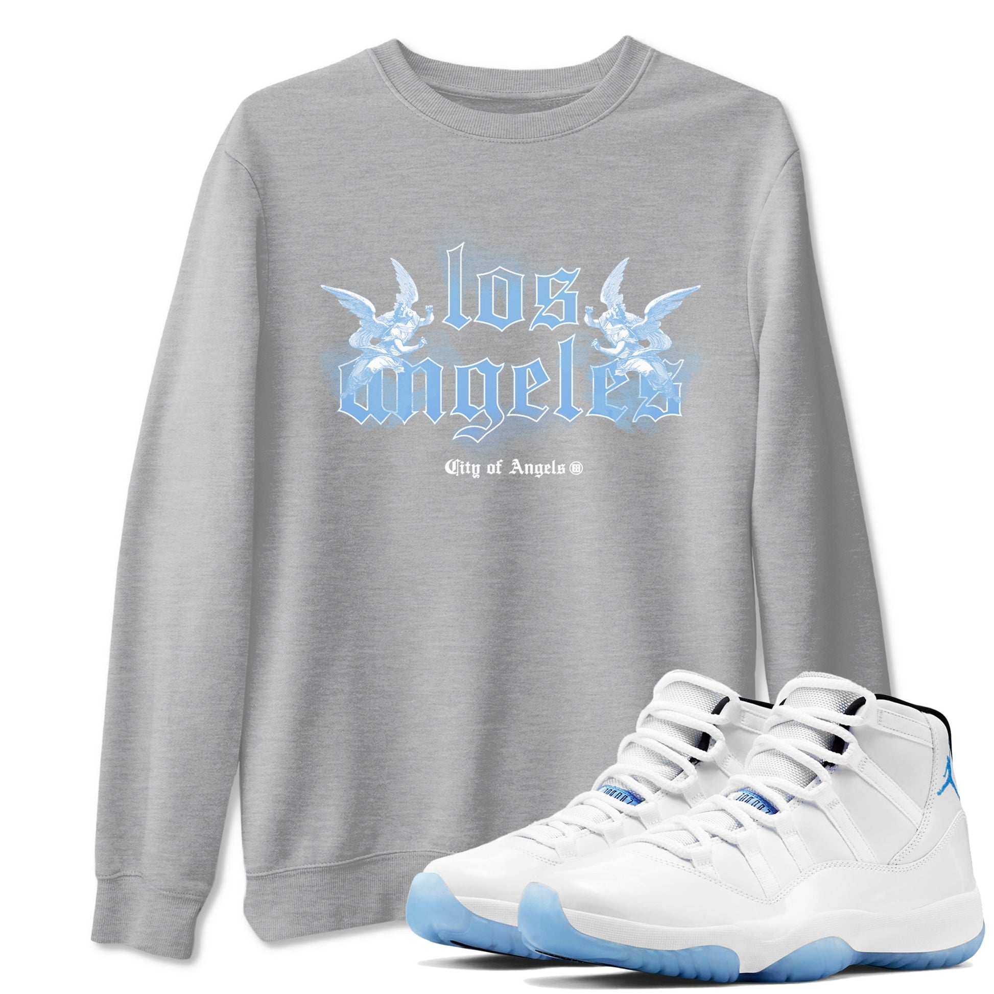 City Of Angeles Sneaker Tees - Air Jordan 11 Legend Blue