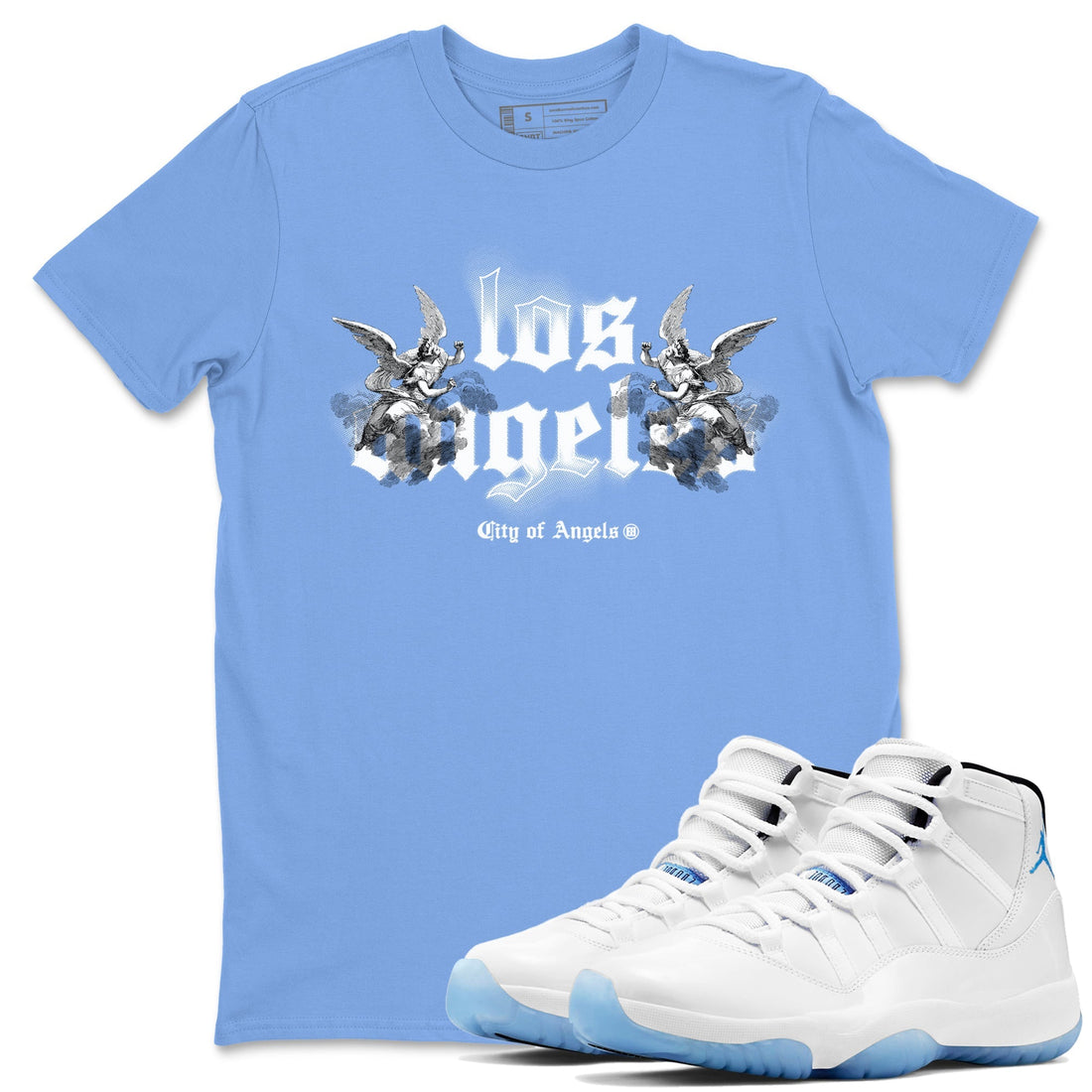 City Of Angeles Sneaker Tees - Air Jordan 11 Legend Blue