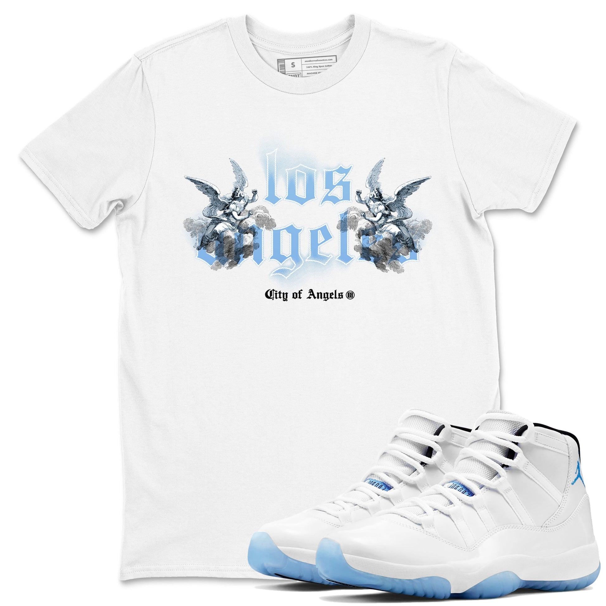 City Of Angeles Sneaker Tees - Air Jordan 11 Legend Blue