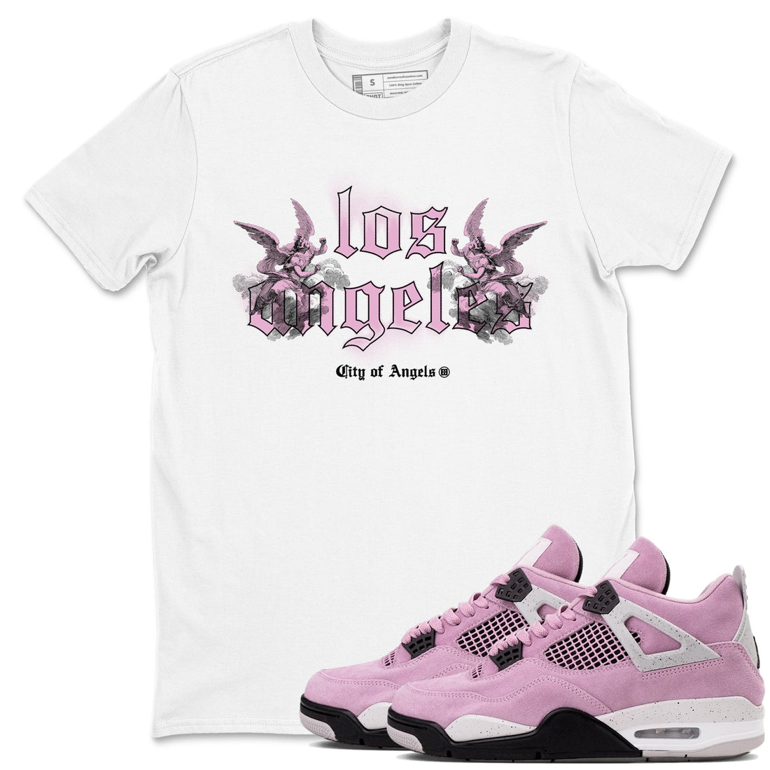 City Of Angeles Sneaker Tees - Air Jordan 4 Orchid