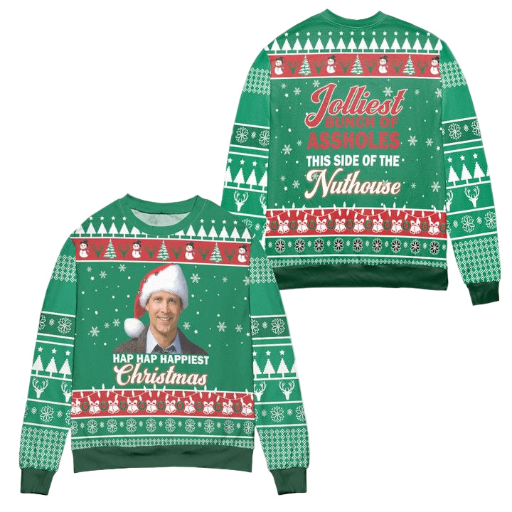 Clark Griswold Christmas Vacation Hap Hap Happiest Ugly Christmas Sweater ? Usalast