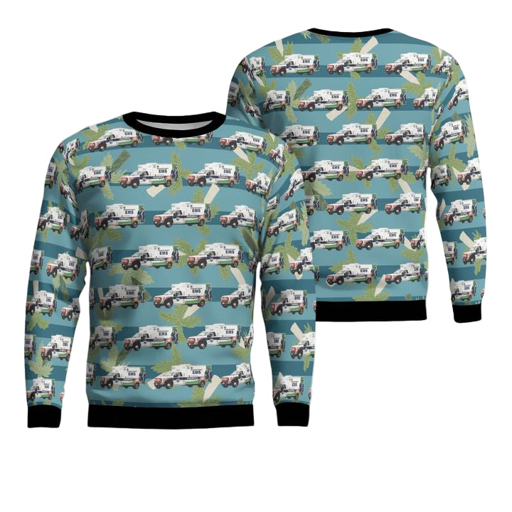 Cleveland County North Carolina Cleveland County EMS Christmas Sweater ? Usalast