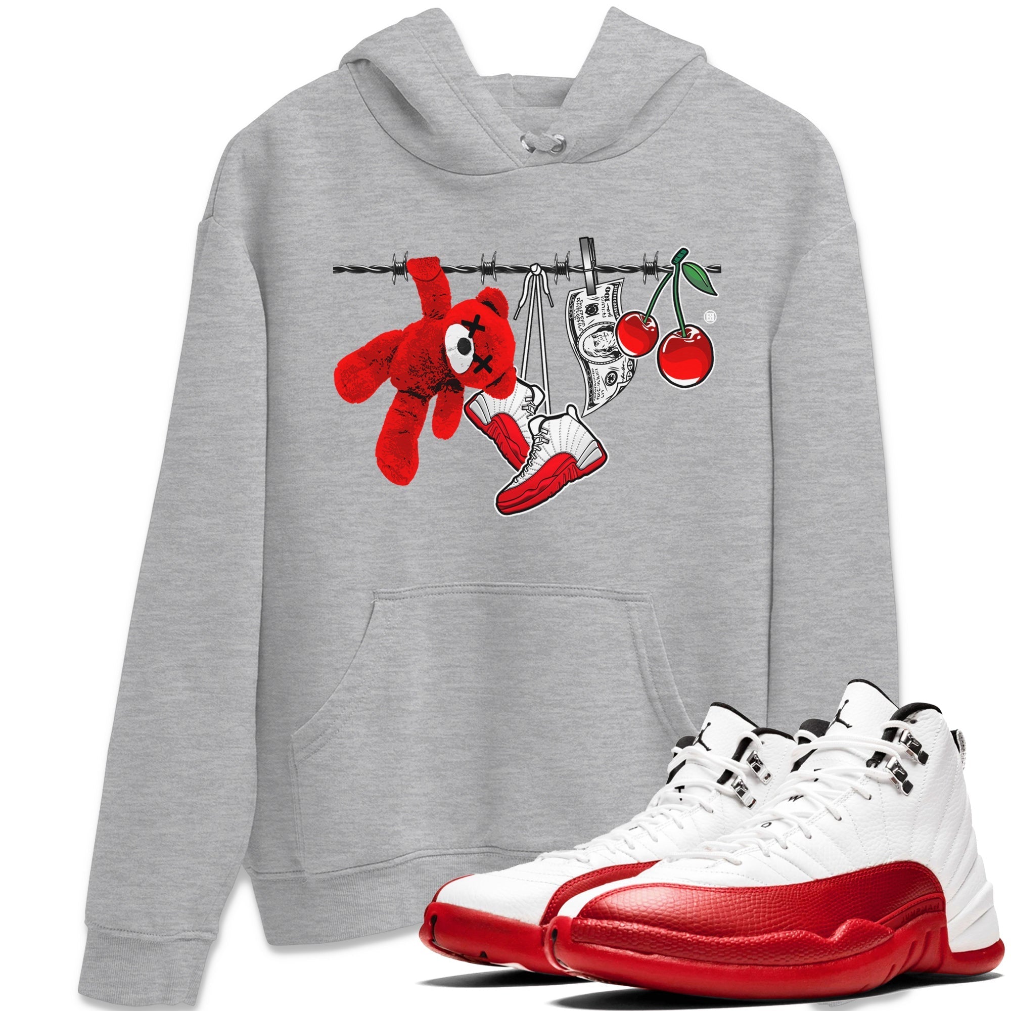 Clothesline Unisex Tops - Air Jordan 12 Cherry