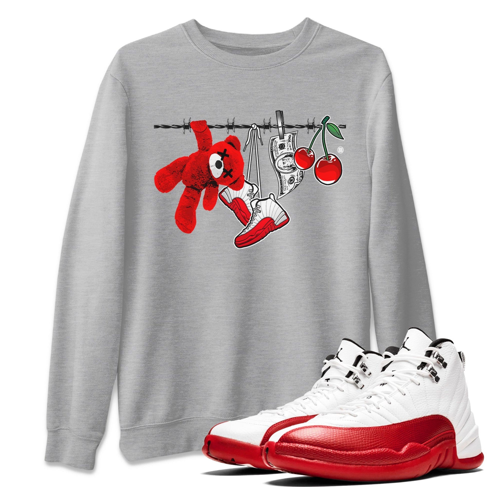 Clothesline Unisex Tops - Air Jordan 12 Cherry