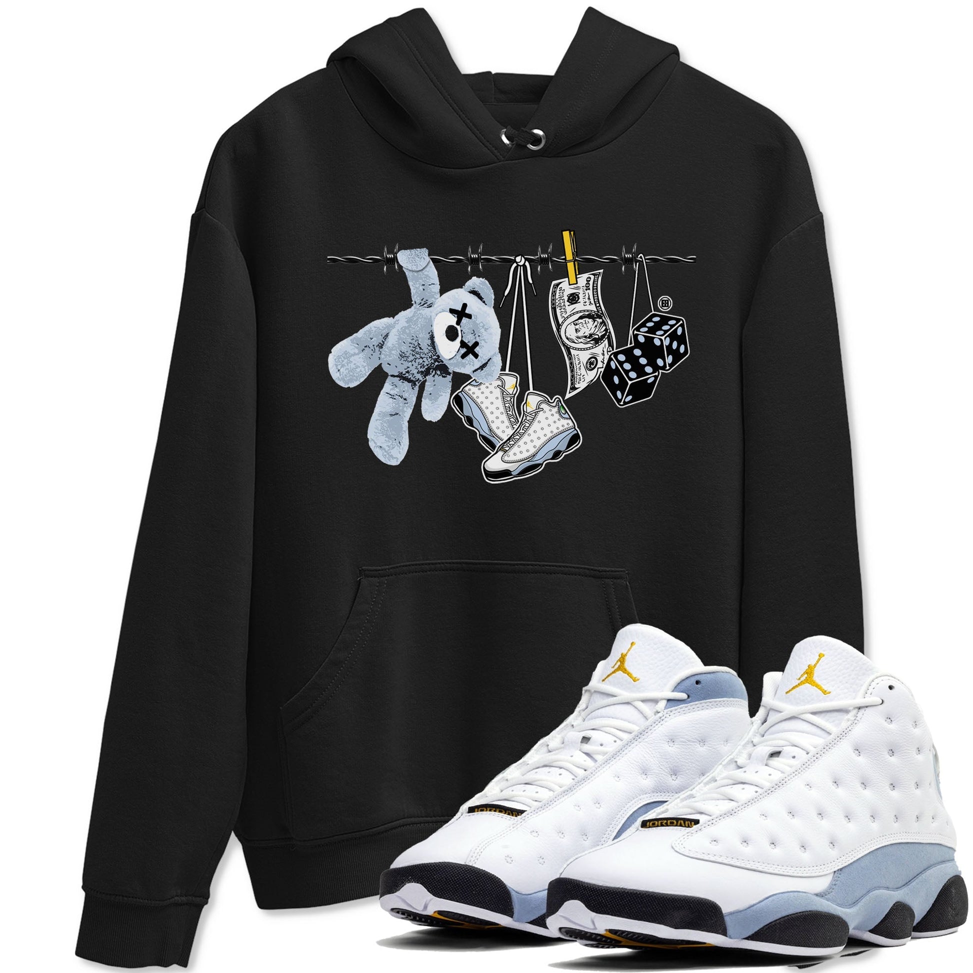 Clothesline Sneaker Tees - Air Jordan 13 Blue Grey