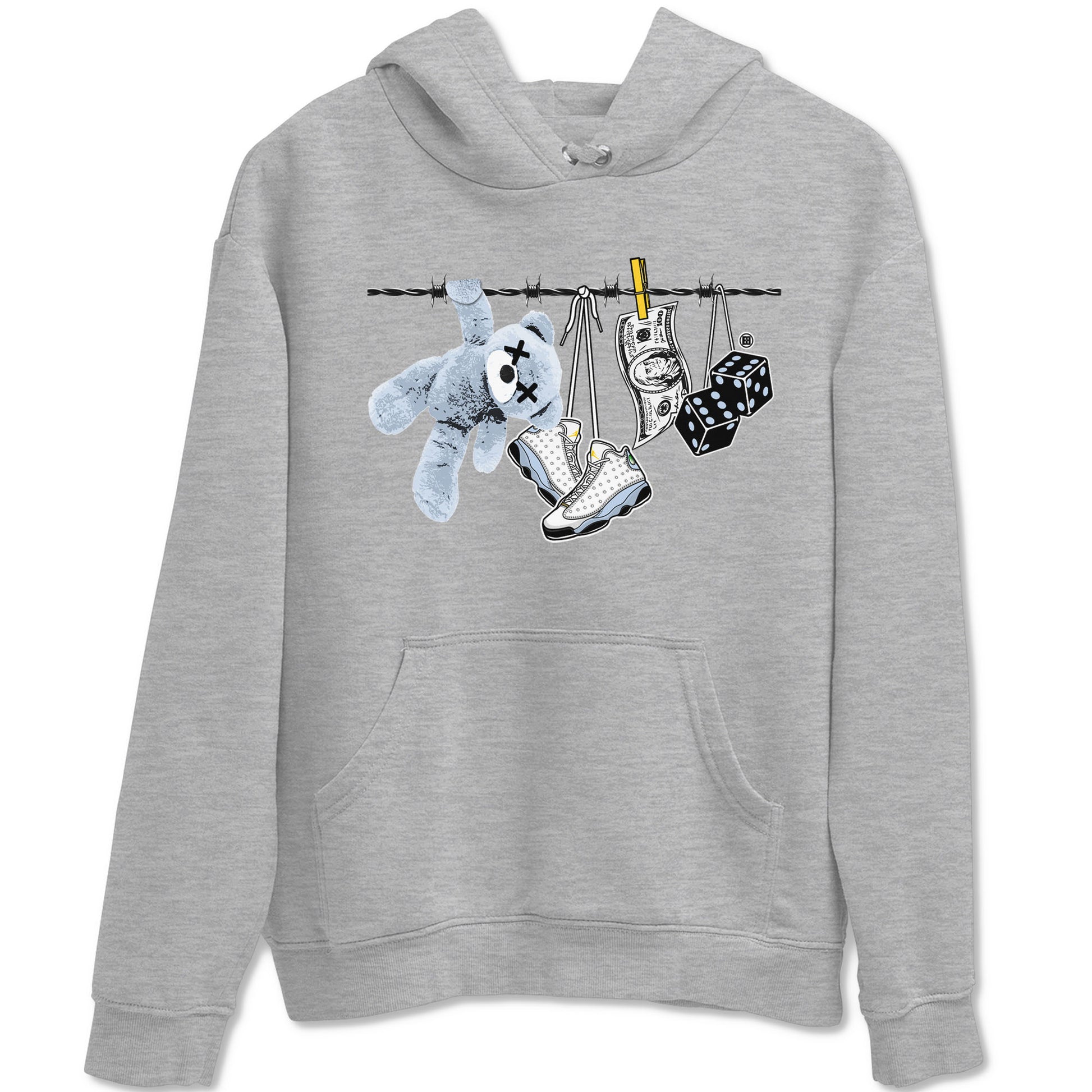 Clothesline Sneaker Tees - Air Jordan 13 Blue Grey