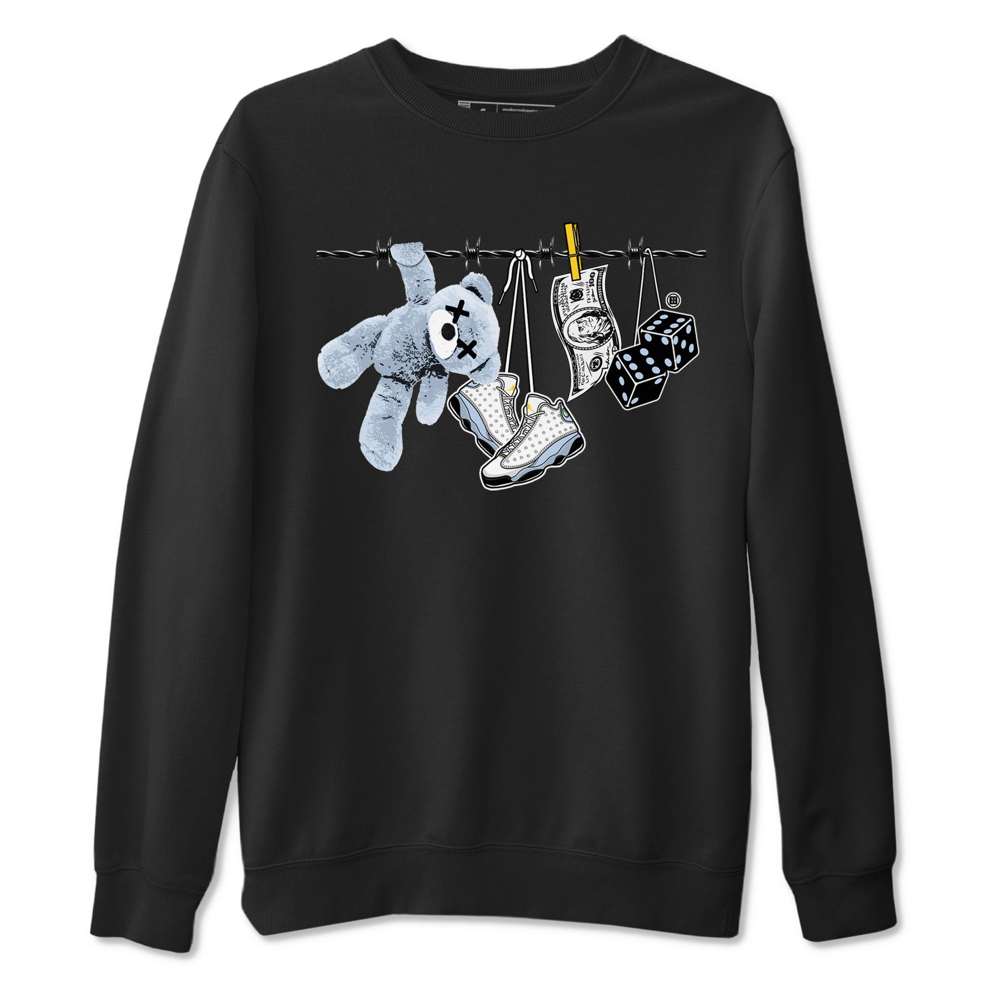 Clothesline Sneaker Tees - Air Jordan 13 Blue Grey