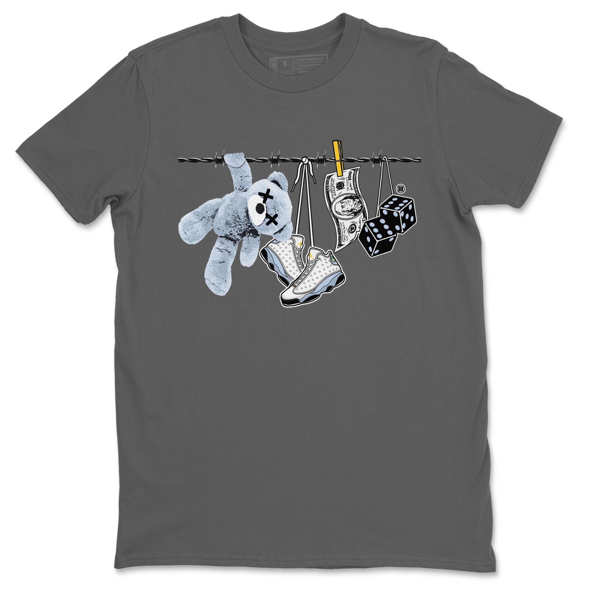 Clothesline Sneaker Tees - Air Jordan 13 Blue Grey