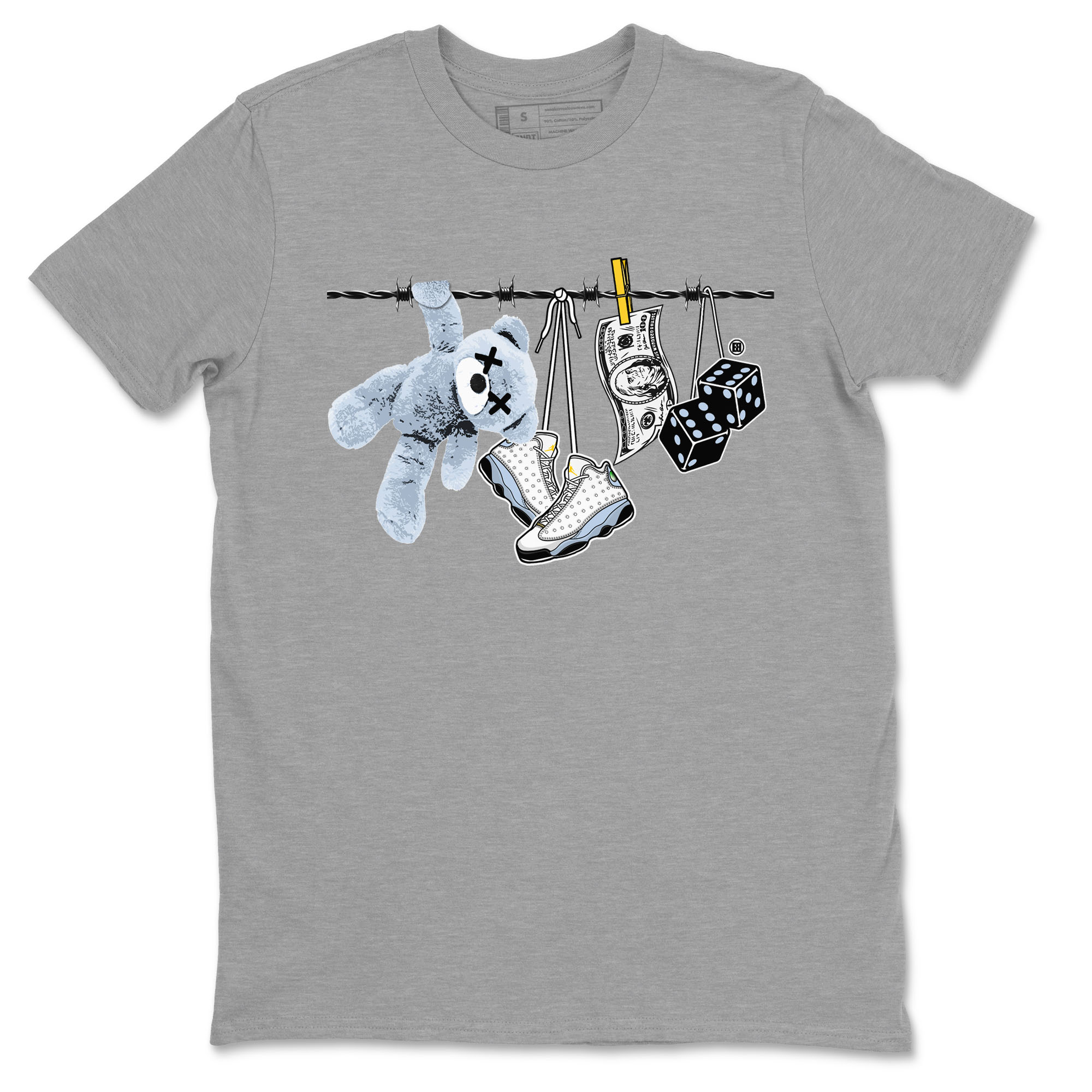 Clothesline Sneaker Tees - Air Jordan 13 Blue Grey