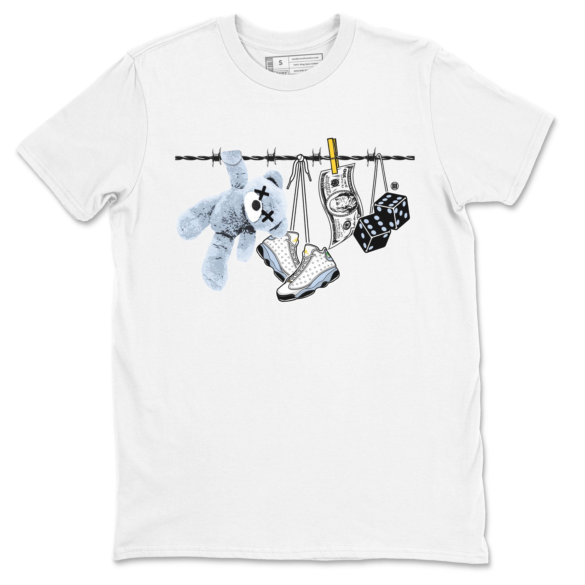 Clothesline Sneaker Tees - Air Jordan 13 Blue Grey