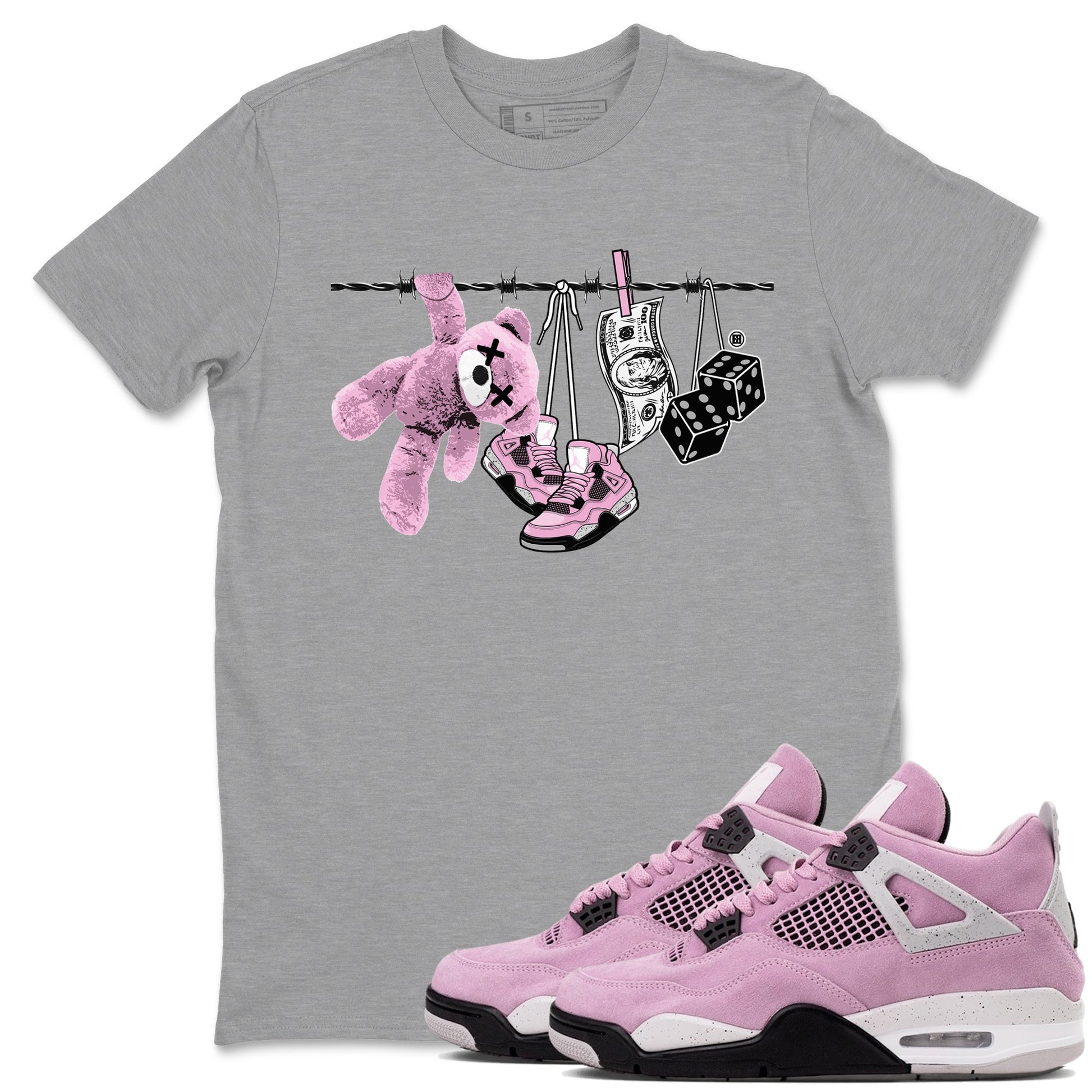 Clothesline Sneaker Tees - Air Jordan 4 Orchid