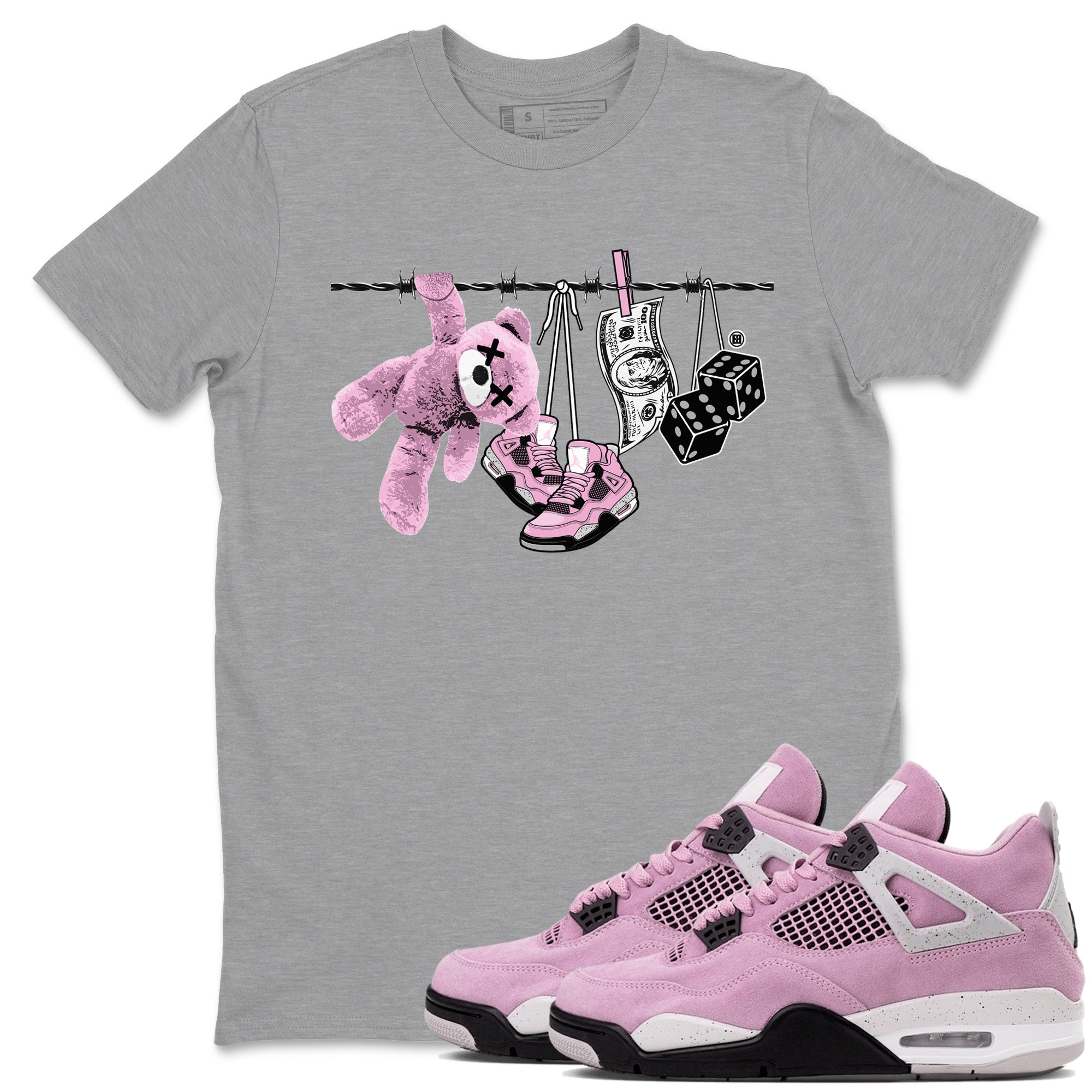 Clothesline Sneaker Tees - Air Jordan 4 Orchid