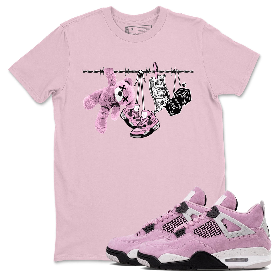 Clothesline Sneaker Tees - Air Jordan 4 Orchid