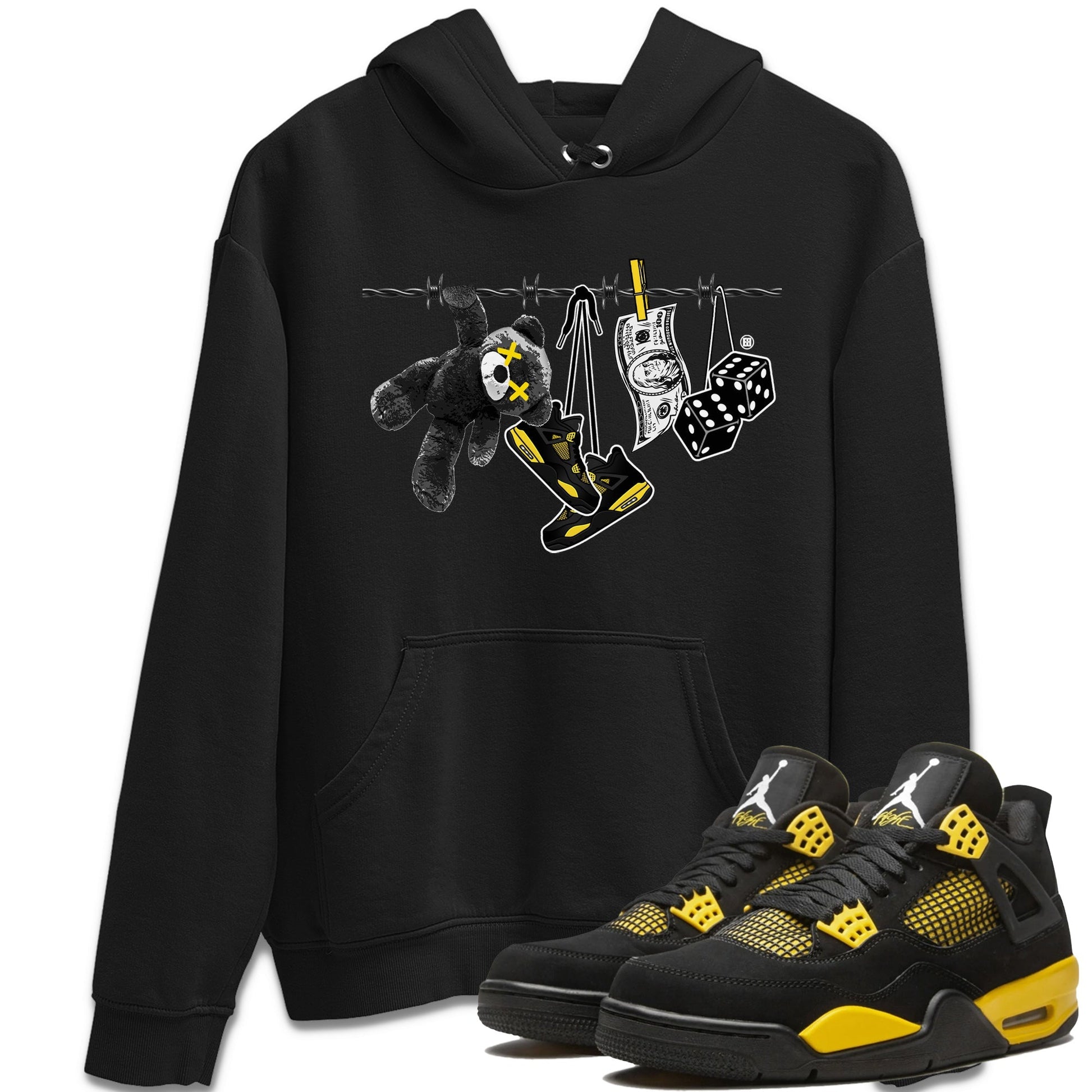 Clothesline Unisex Tops - Air Jordan 4 Thunder