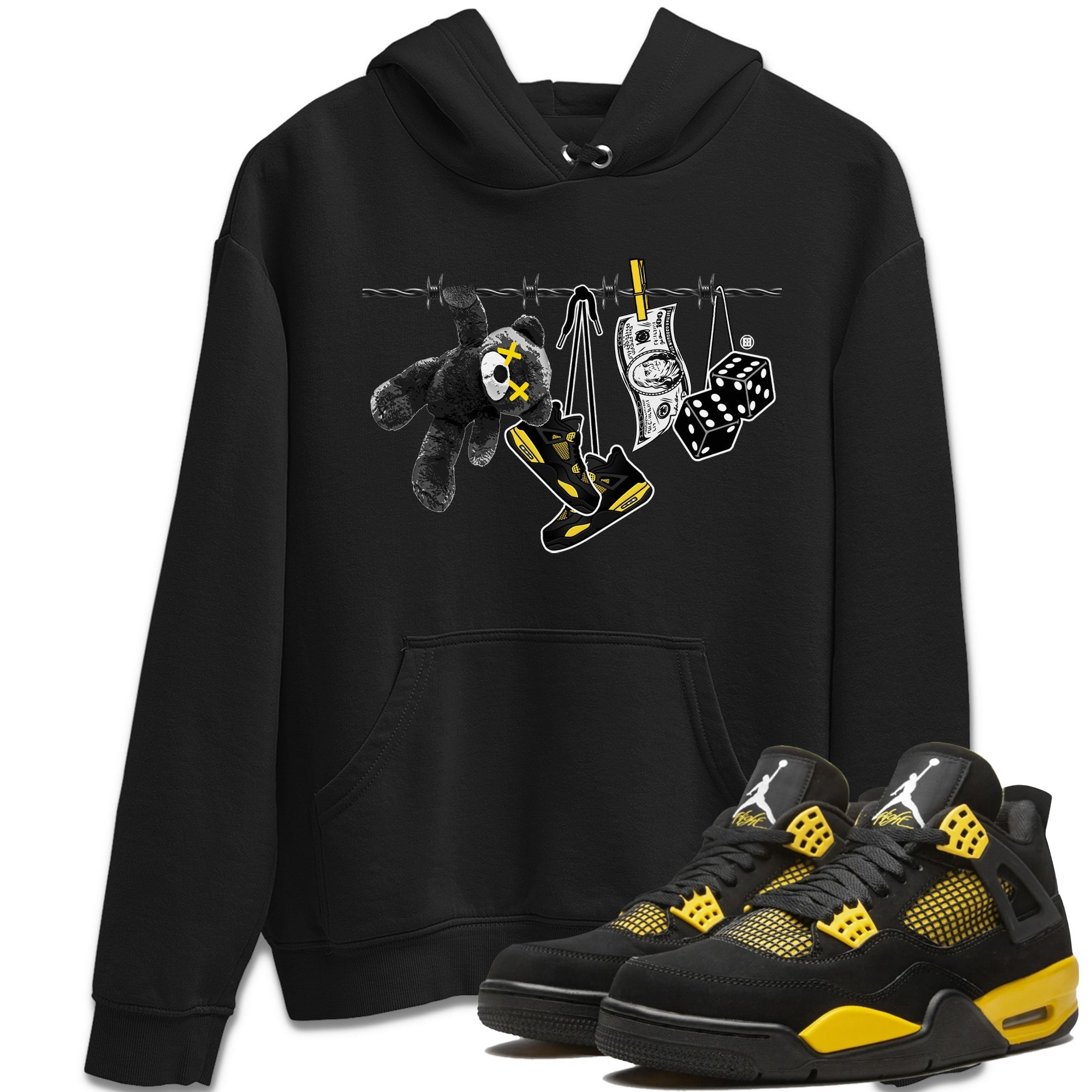 Clothesline Unisex Tops - Air Jordan 4 Thunder