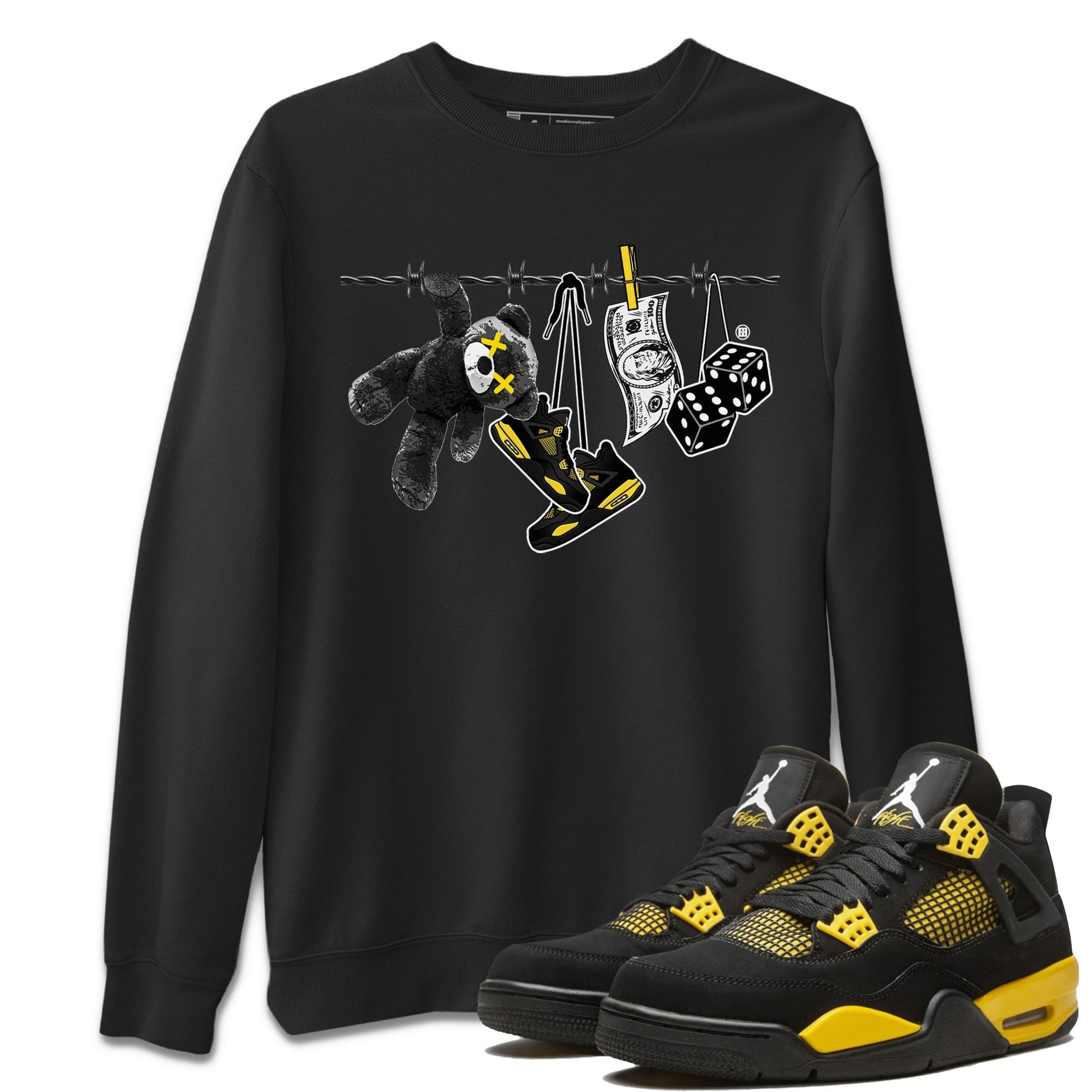 Clothesline Unisex Tops - Air Jordan 4 Thunder