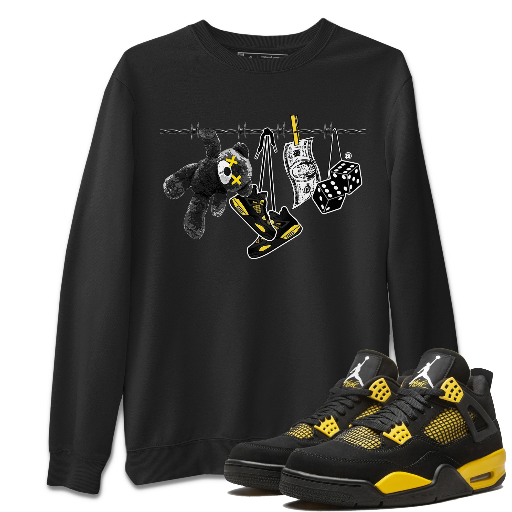 Clothesline Unisex Tops - Air Jordan 4 Thunder