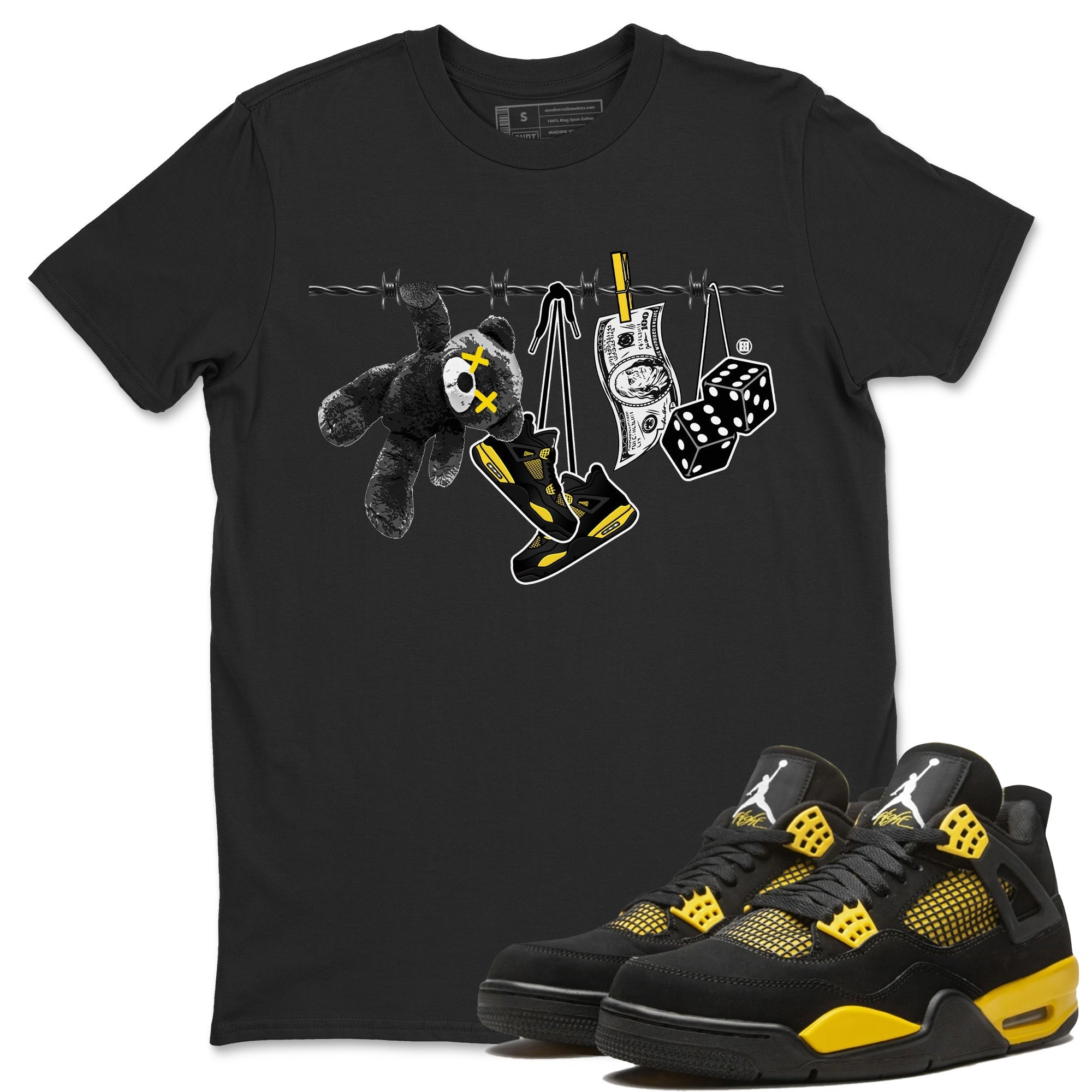 Clothesline Unisex Tops - Air Jordan 4 Thunder