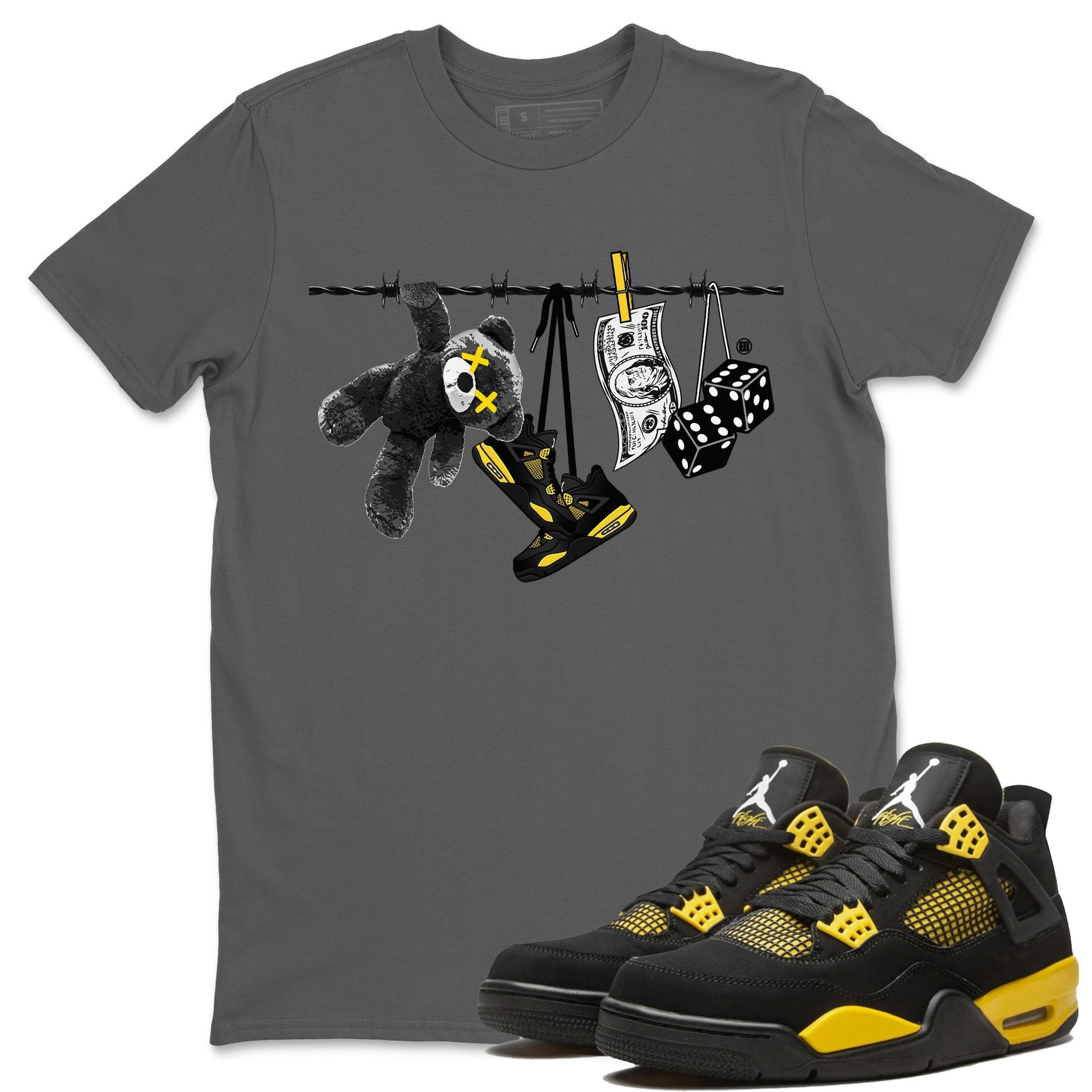 Clothesline Unisex Tops - Air Jordan 4 Thunder
