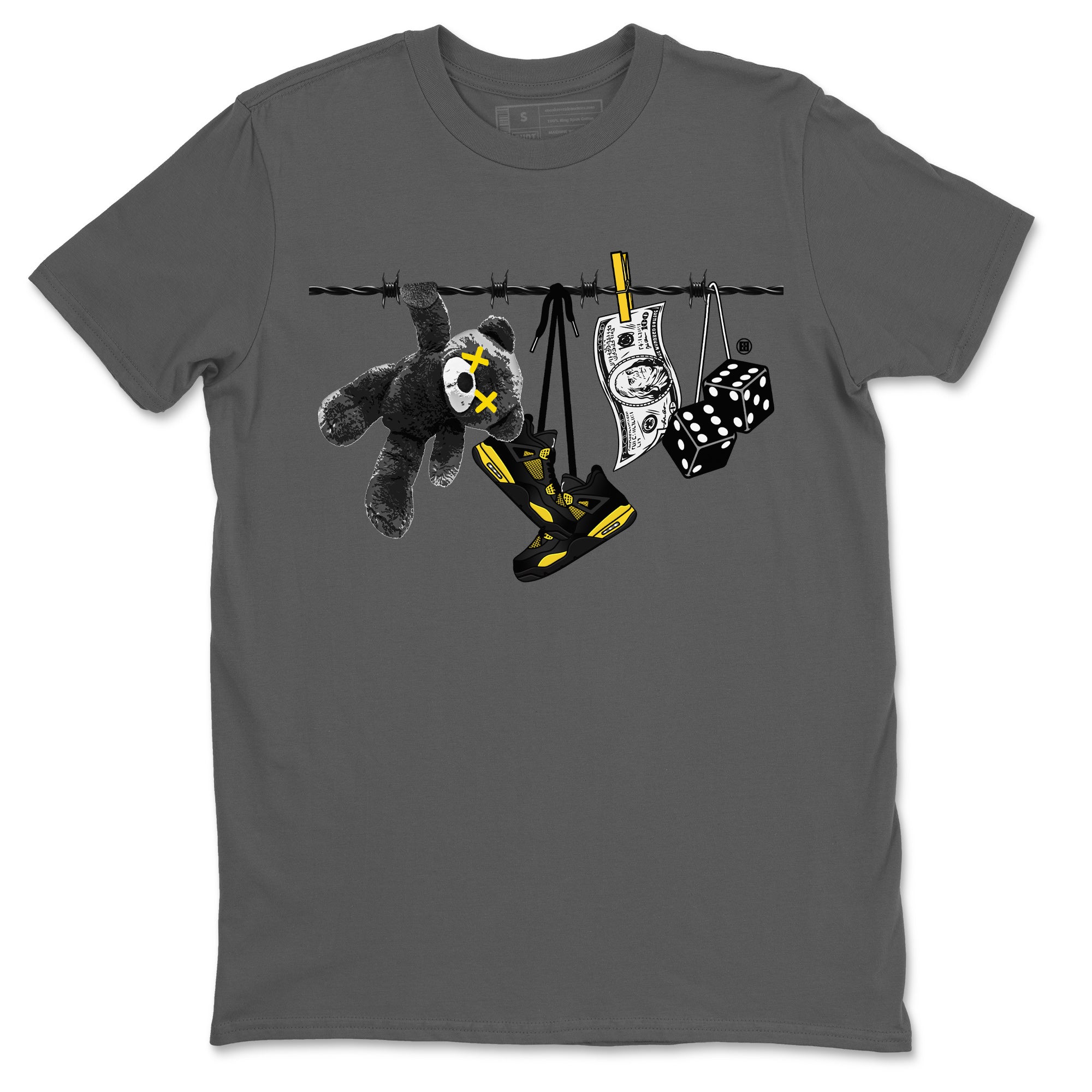Clothesline Unisex Tops - Air Jordan 4 Thunder