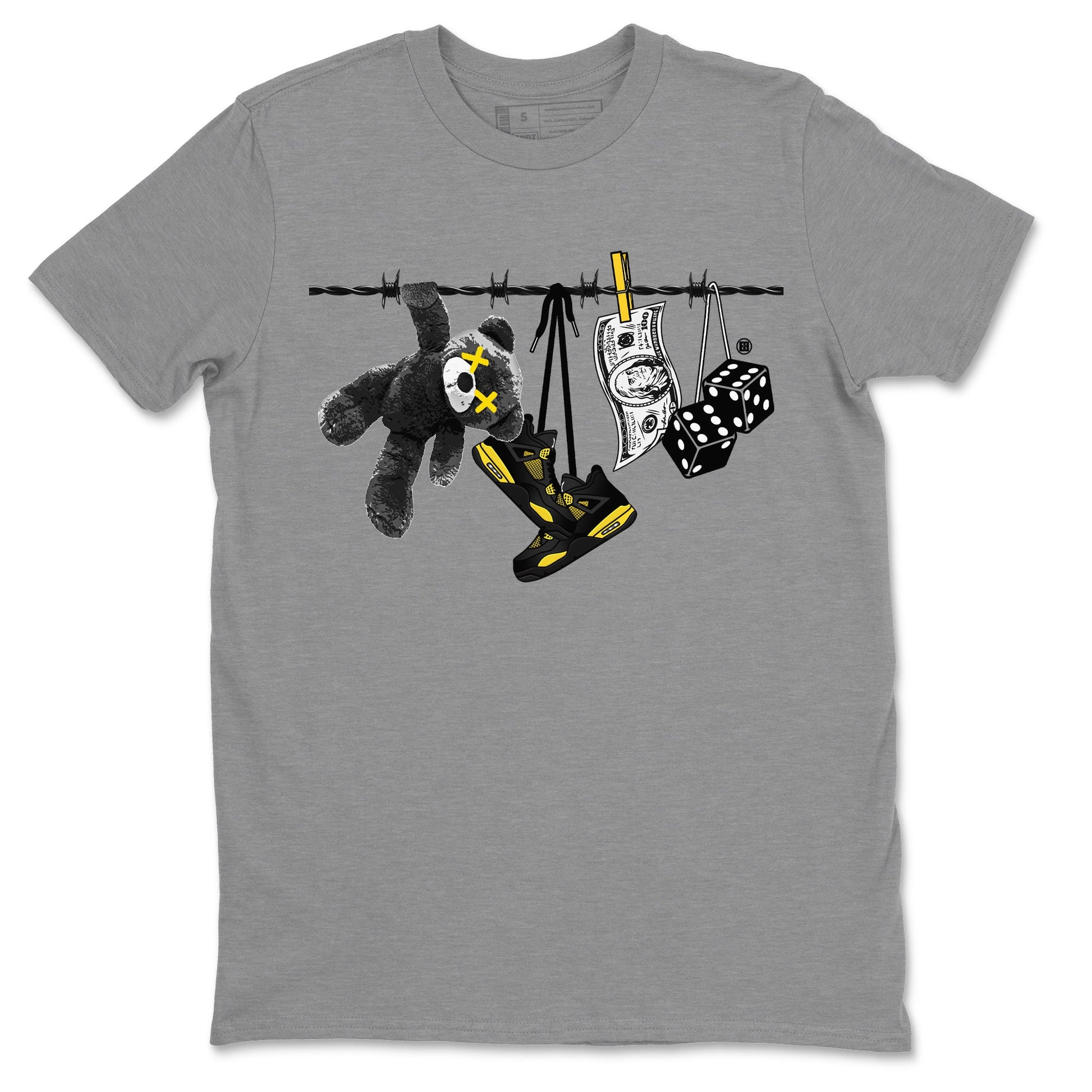Clothesline Unisex Tops - Air Jordan 4 Thunder