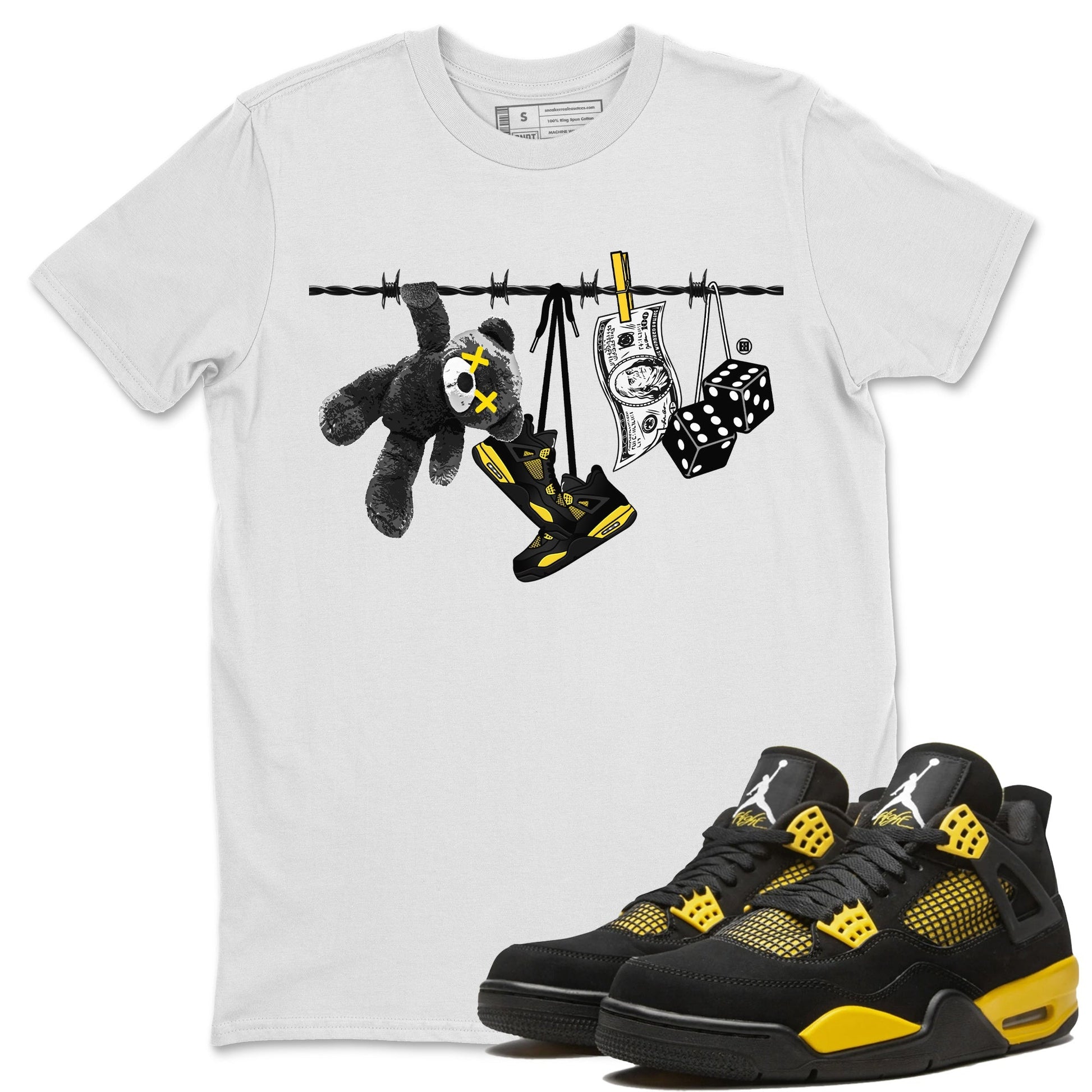 Clothesline Unisex Tops - Air Jordan 4 Thunder