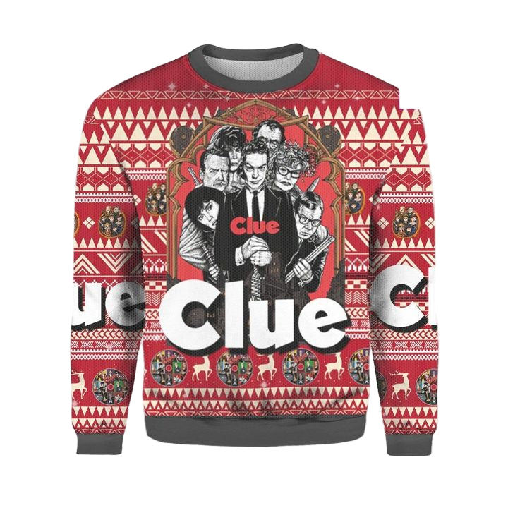 Clue Movie Christmnas Movie Lovers Merry 2022 3d Ugly Christmas Sweater ? Usalast