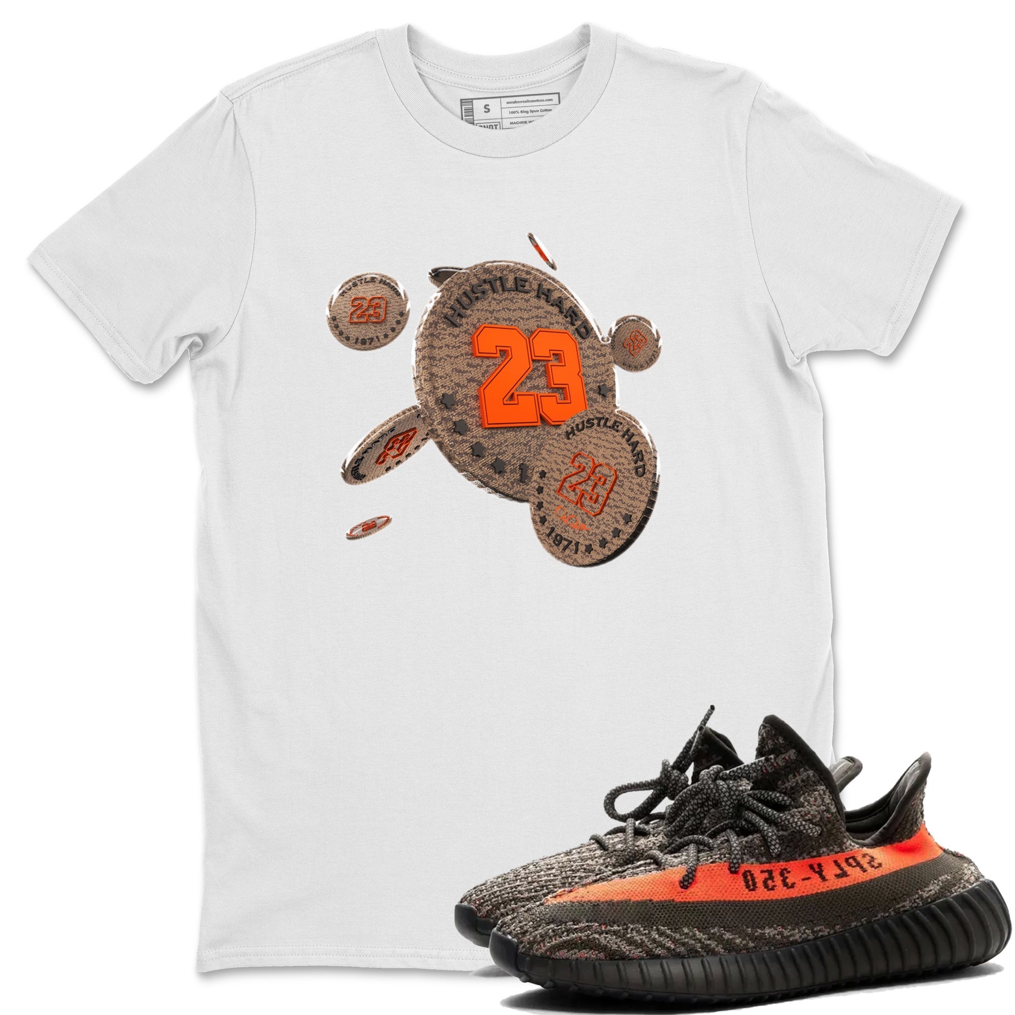 Coin Drop Sneaker Tee - Yeezy 350 Carbon Beluga