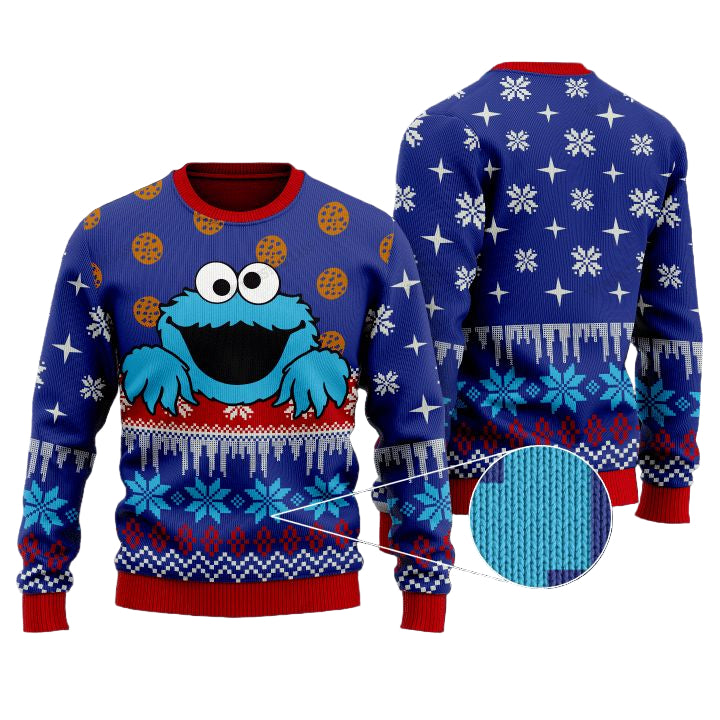 Cookie Monster Christmas Sweater ? Usalast