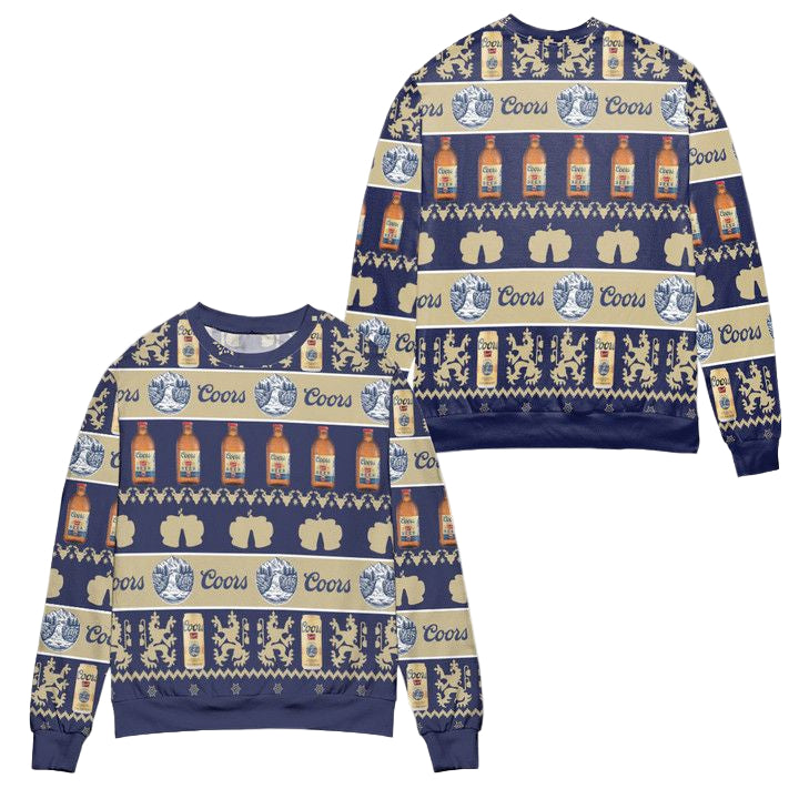 Coors Banquet Beer Reindeer Pattern Ugly Christmas Sweater ? Usalast