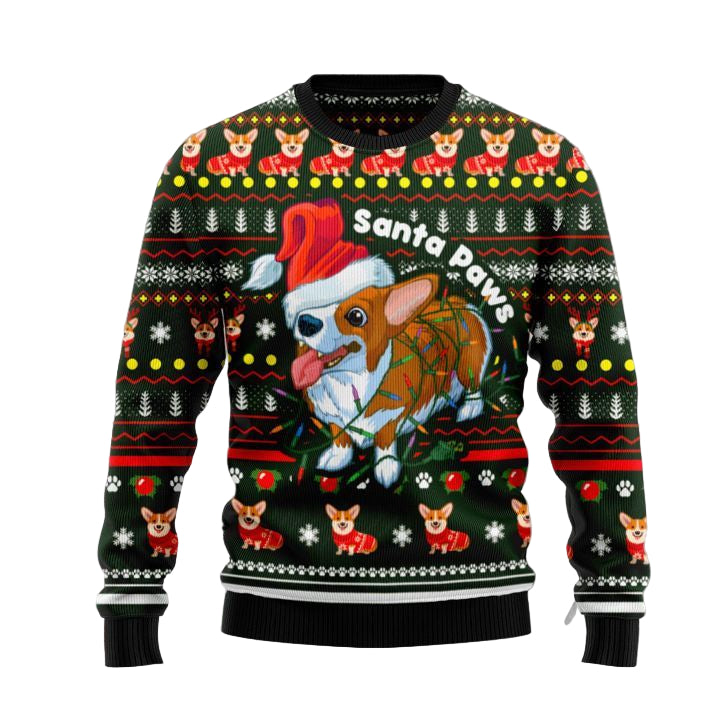 Corgi Santa Paws Ugly Christmas Sweater 2022 ? Usalast