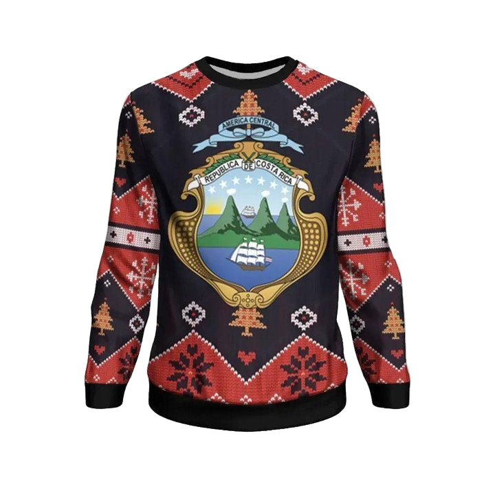 Costa Rica Christmas Sweater ? Santa Claus Ho Ho Ho ? Bn1810 ? Usalast