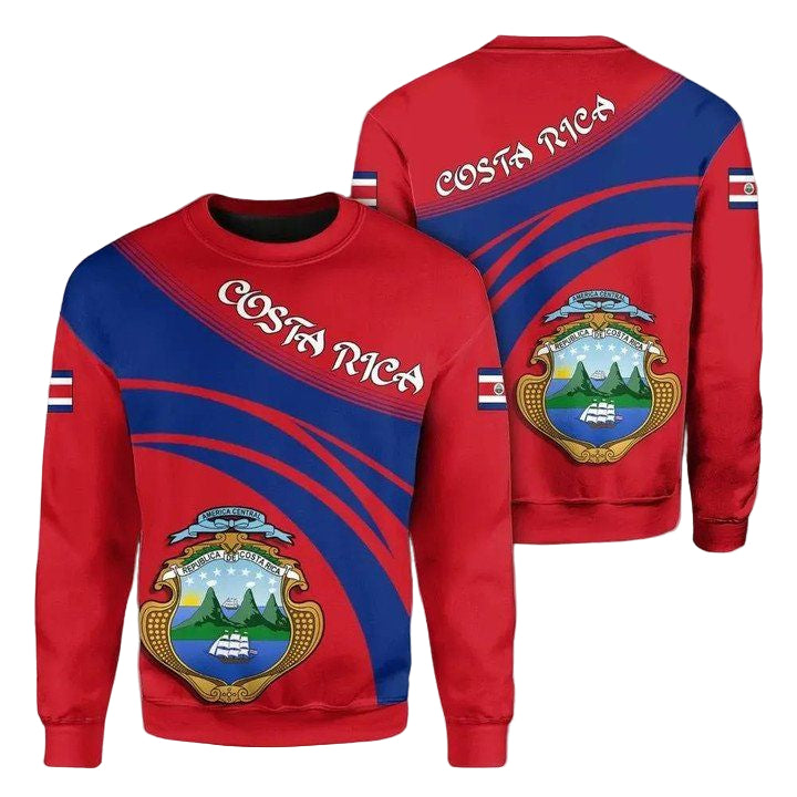 Costa Rica Coat Of Arms Sweater Cricket Style J5W ? Usalast