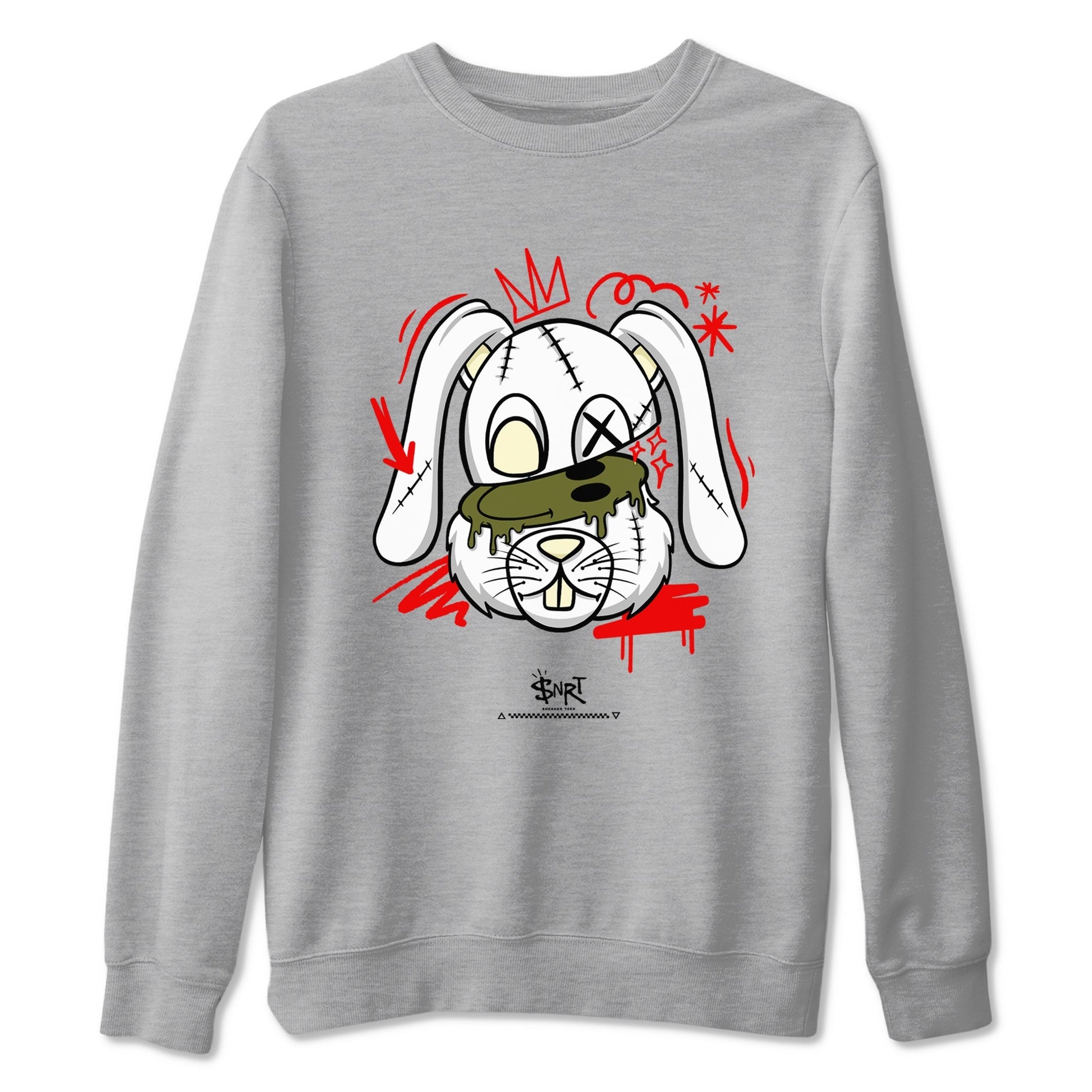 Crazy Bunny Sneaker Tees - Air Jordan 1 Travis Scott Medium Olive