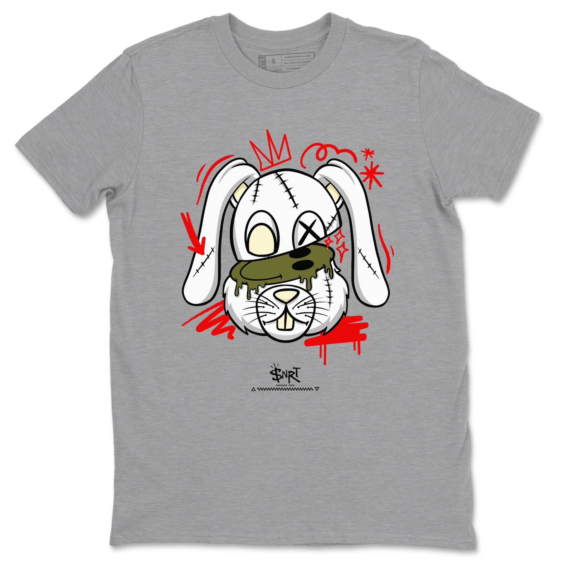 Crazy Bunny Sneaker Tees - Air Jordan 1 Travis Scott Medium Olive