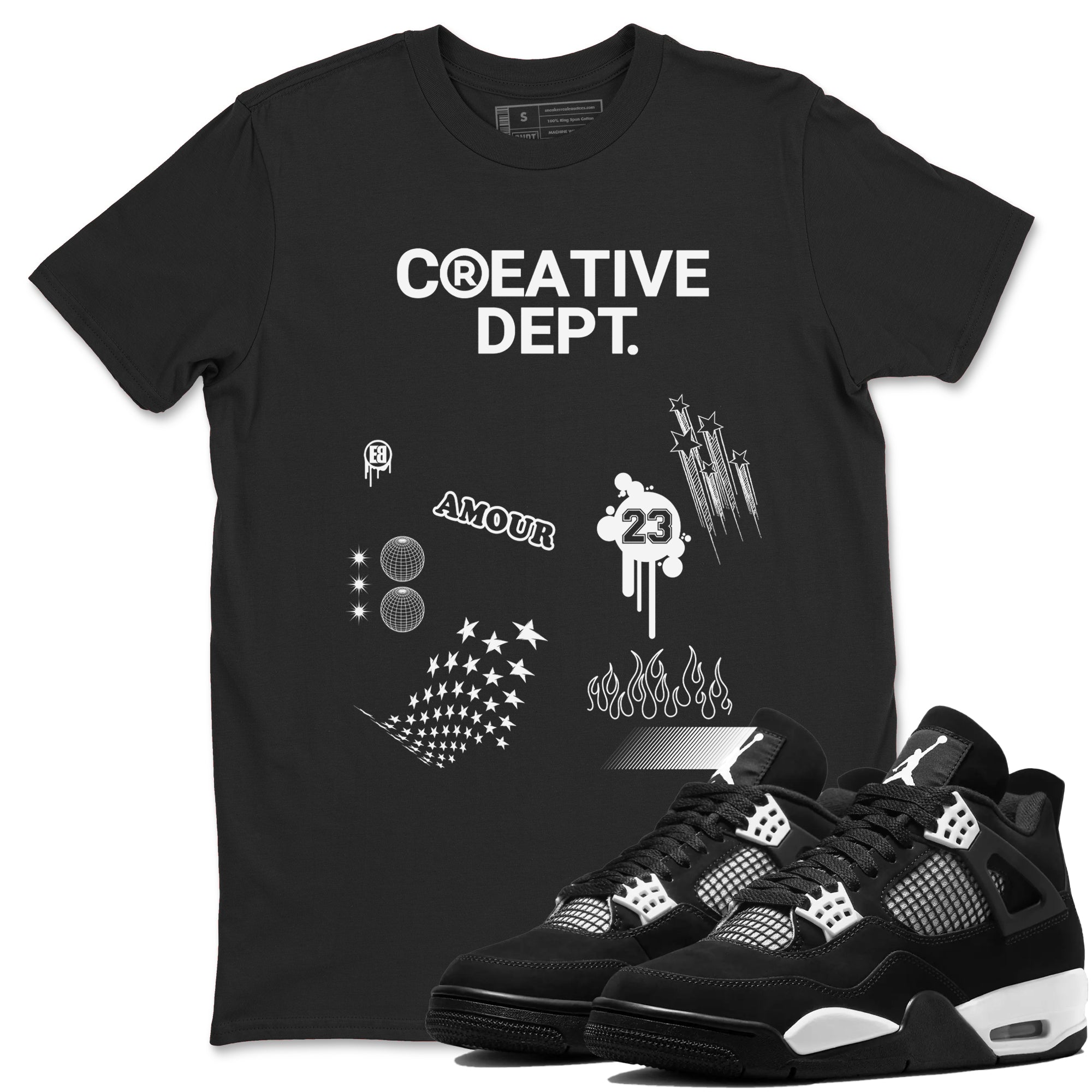 Creative Dept Sneaker Tees - Air Jordan 4 White Thunder